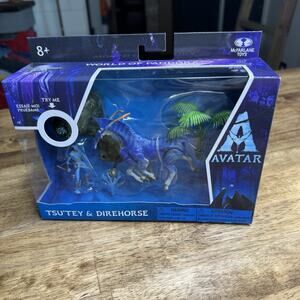 Avatar 2 - Tsu'Tey & Direhorse Figures Way of The Water - World of Pandora Toys